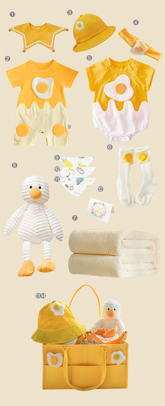 Newborn Gift Box with Summer Dress and Baby Supplies Eat Kid Friendly