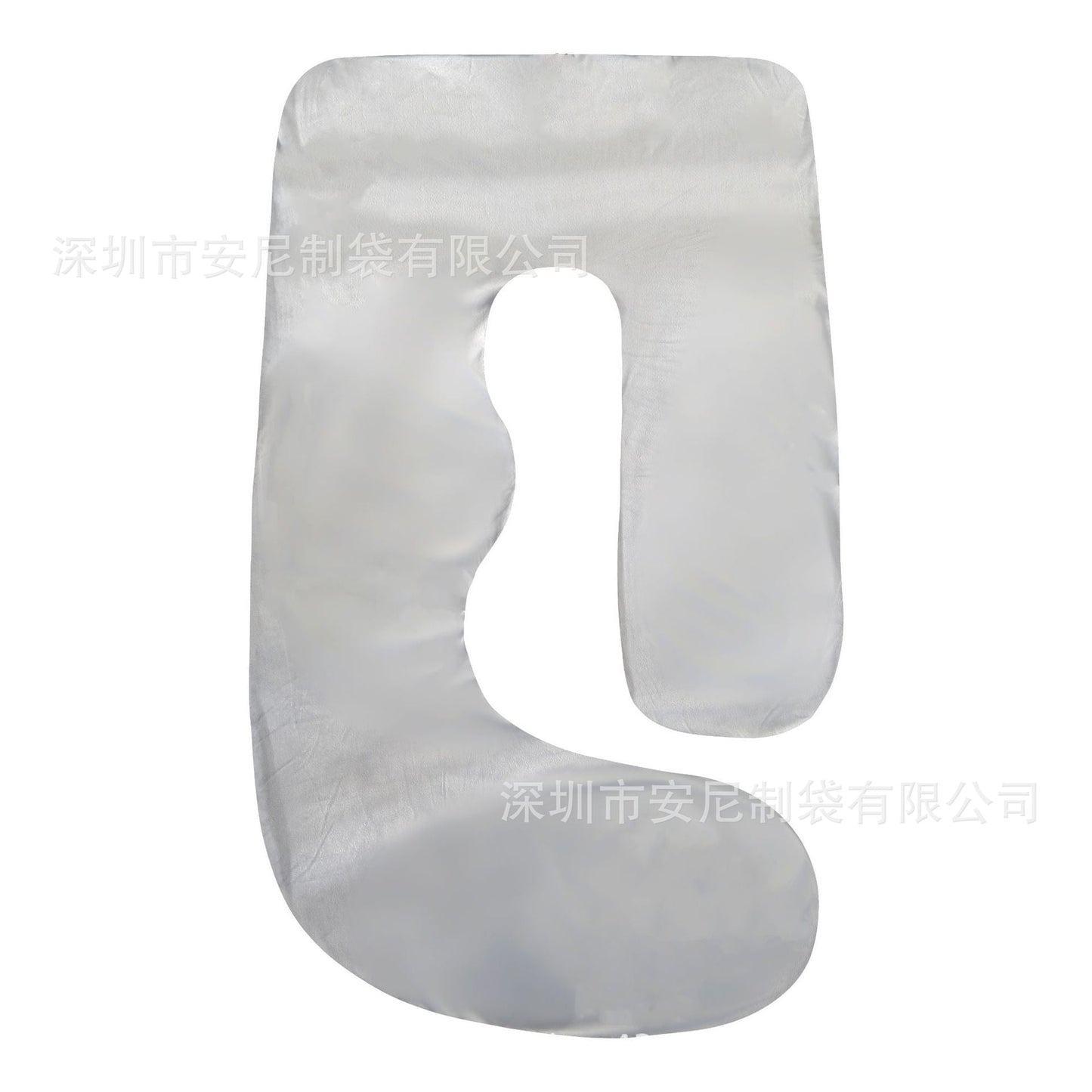 J-Shaped Pregnancy Pillow with Crystal Velvet Cover Eat Kid Friendly