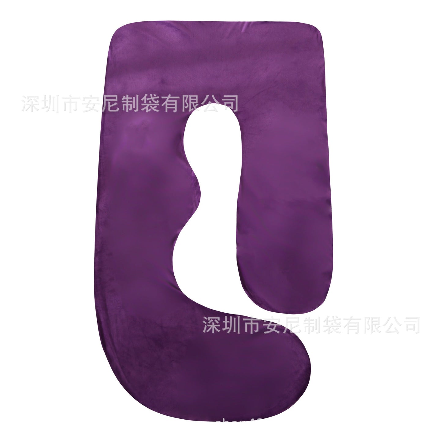 J-Shaped Pregnancy Pillow with Crystal Velvet Cover Eat Kid Friendly