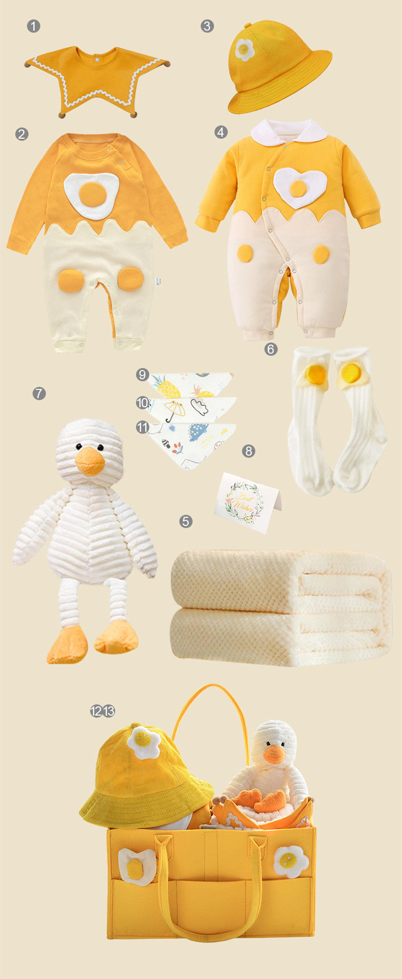 Newborn Gift Box with Summer Dress and Baby Supplies Eat Kid Friendly