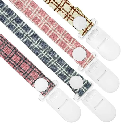 4 Pack Pacifier Clips/Pacifier Chain Holder and Leash for Boys and Girls Fits for Most Pacifier Neutral Pacifier Clips (G) Eat Kid Friendly