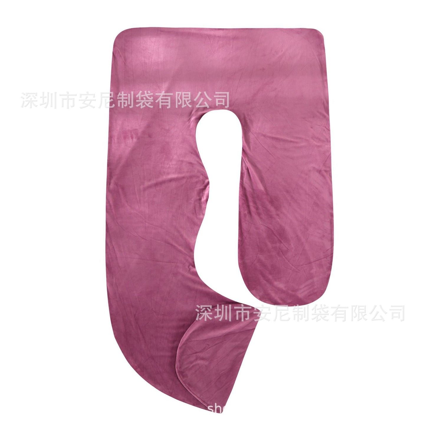 J-Shaped Pregnancy Pillow with Crystal Velvet Cover Eat Kid Friendly