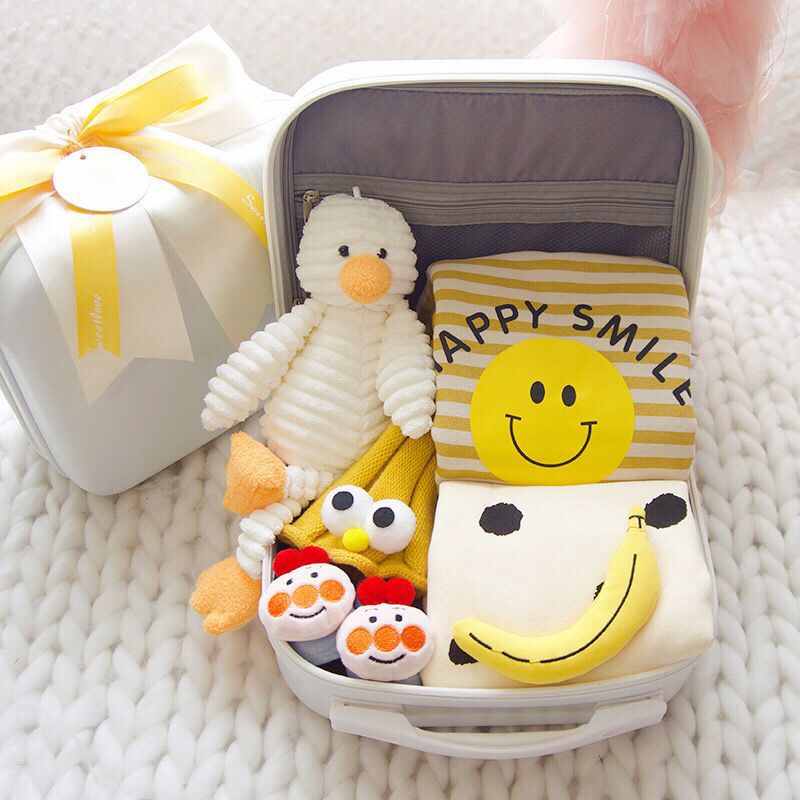 Newborn Gift Box with Summer Dress and Baby Supplies Eat Kid Friendly