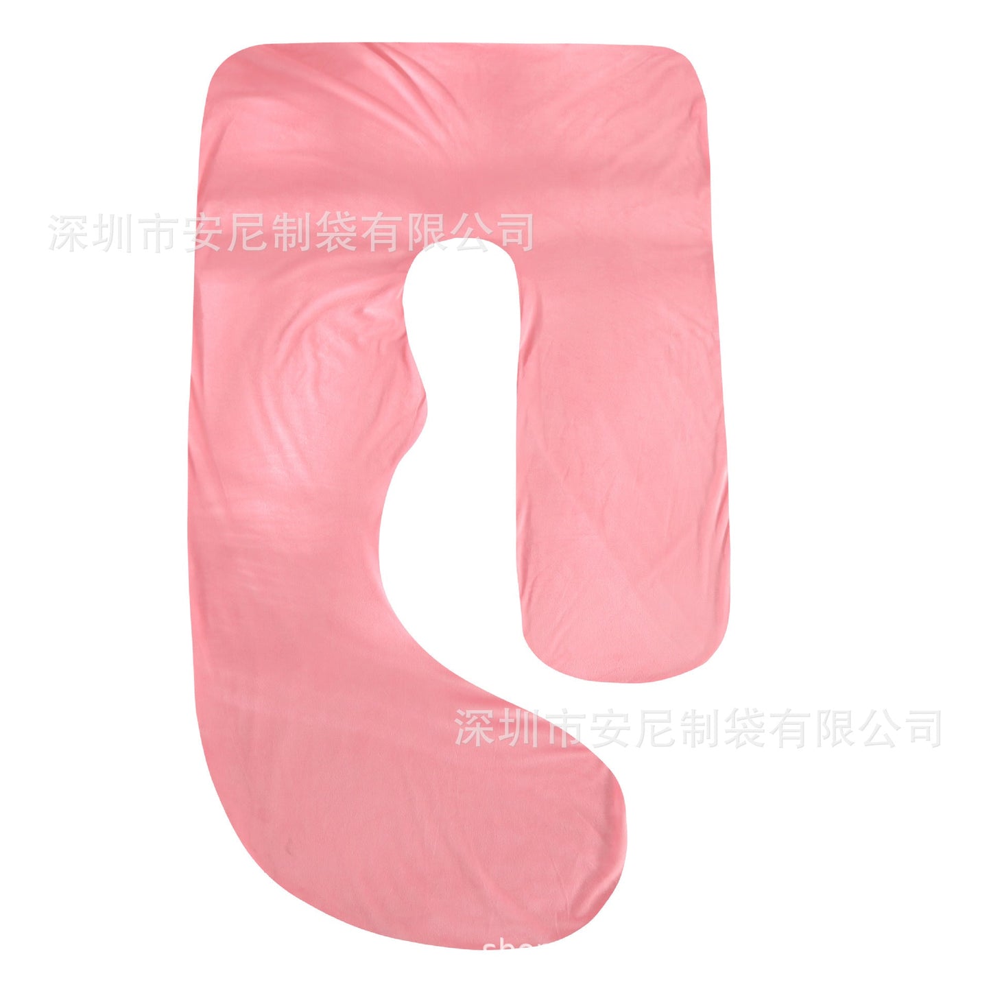 J-Shaped Pregnancy Pillow with Crystal Velvet Cover Eat Kid Friendly